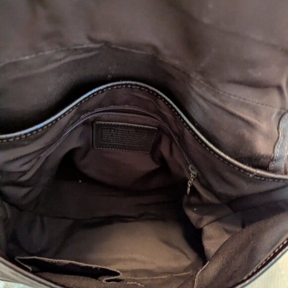 Vintage Coach Soho F12852 Metallic Signature Studded Flap Crossbody Bag - Picture 11 of 16